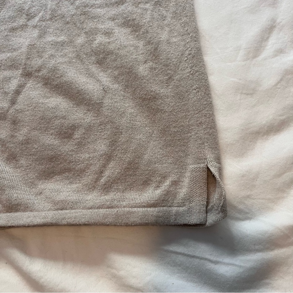 Victoria’s Secret Loungewear Luxe Cream Knit Button Up Pajama Shirt Driftwood M - Picture 9 of 10